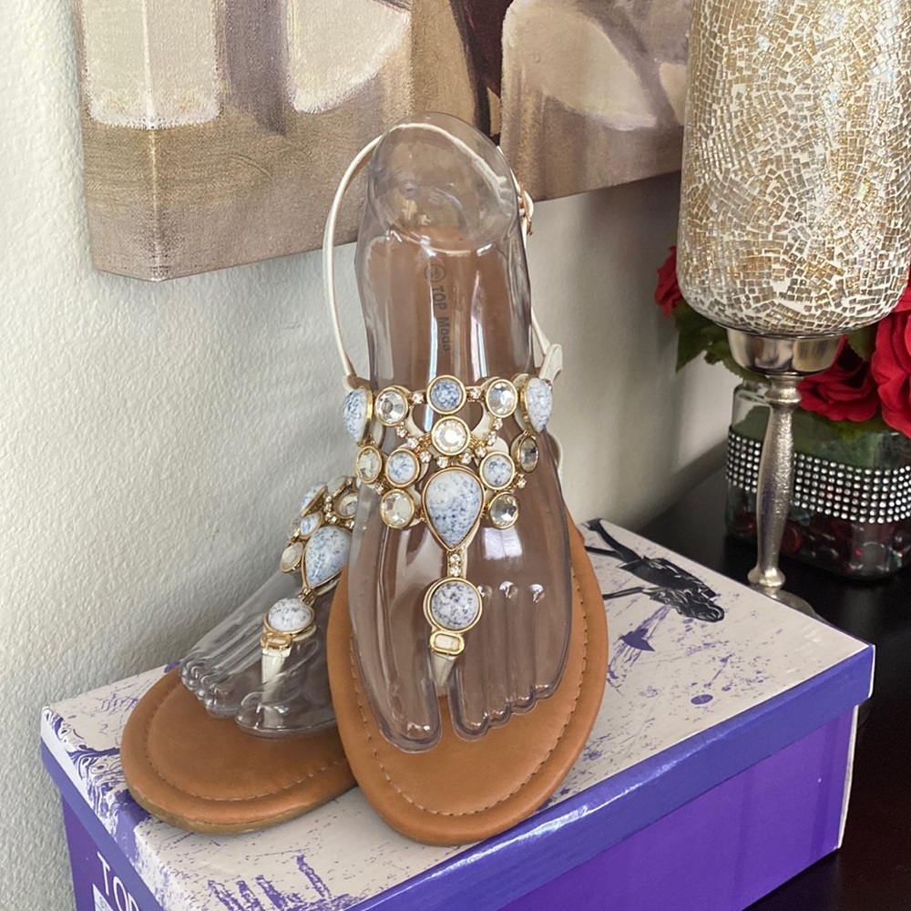 Womens beaded sandals size 8 1/2